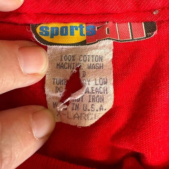 Vtg 90s Sports Fan Chicago Bulls Double Sided Pocket T Shirt Sz XL - Picture 5 of 8